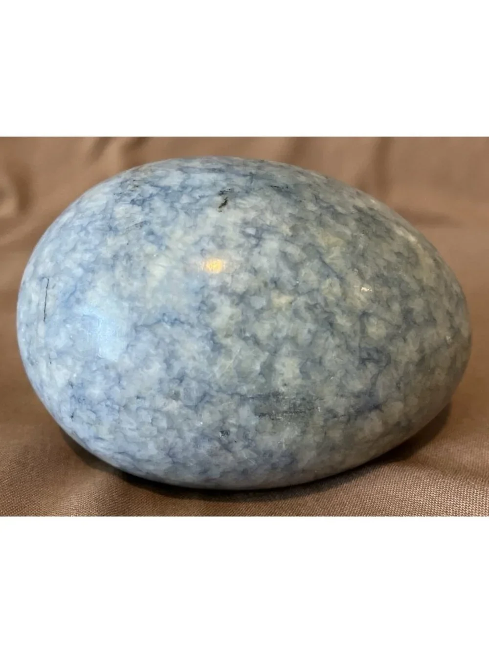 Lot Of 6 Stone/Marble Eggs 3” (4), 1 3/4” (2) Various Colors